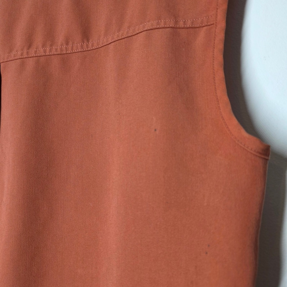 FIGS Rafaela Scrub Top Medium Clay Rust Mandarin Collar WXXSW1003N Womens - Picture 11 of 11